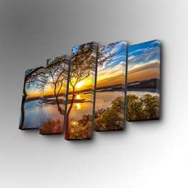 Wallity Cuadro Decorativo en Lienzo 5 Piezas 5PUC-117 Multicolor